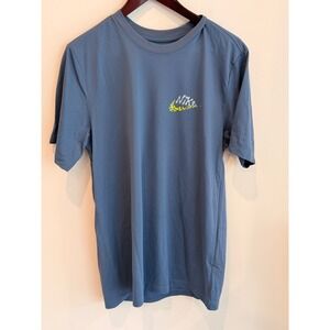 Nike Dri-FIT Tee Shirt Blue Graphic Swoosh Logo Men's Medium NWOT